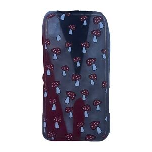 Mushroom Pattern Clear Phone Case